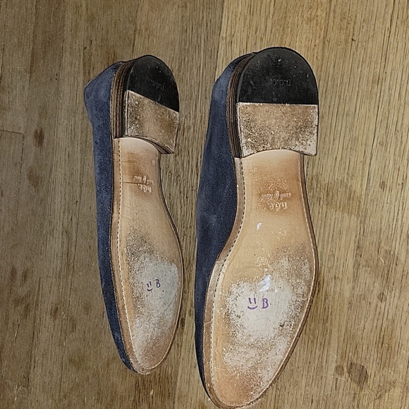 N.D.C. Hand-made in Italy Velvet Bowler Loafer Suede Leather Designer 45/12 Blue main image 8